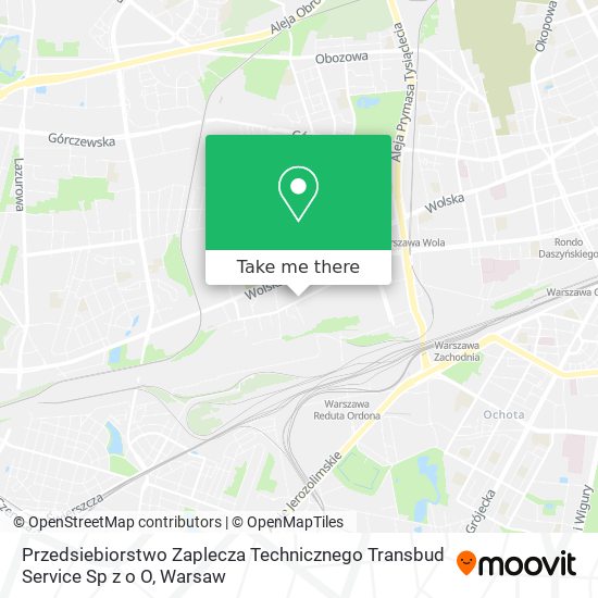 Przedsiebiorstwo Zaplecza Technicznego Transbud Service Sp z o O map