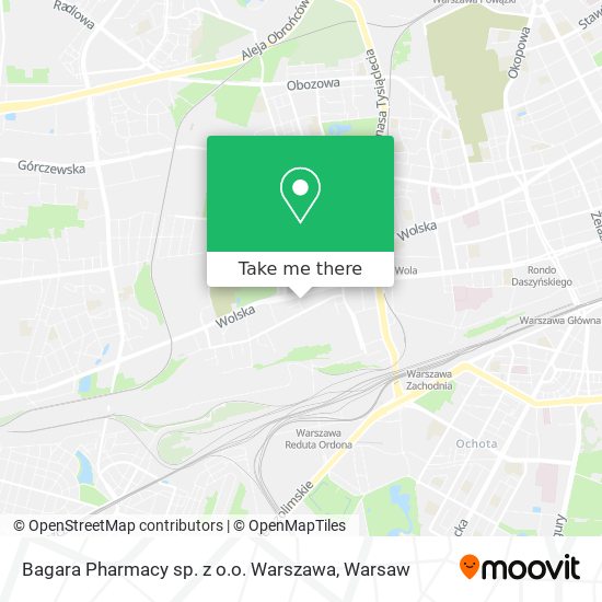 Карта Bagara Pharmacy sp. z o.o. Warszawa