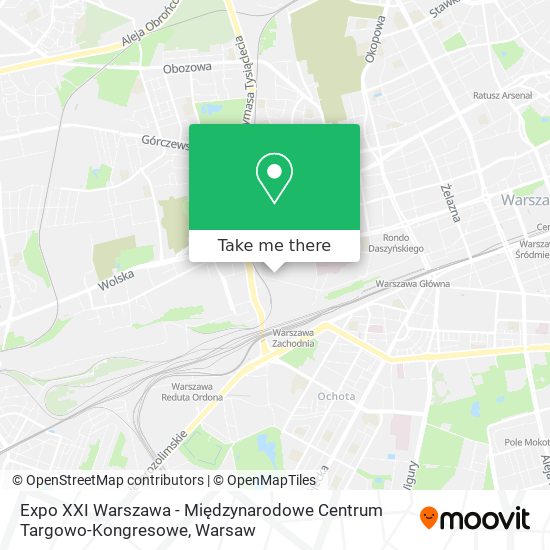 Expo XXI Warszawa - Międzynarodowe Centrum Targowo-Kongresowe map