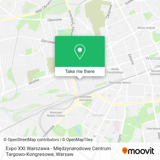 Expo XXI Warszawa - Międzynarodowe Centrum Targowo-Kongresowe map