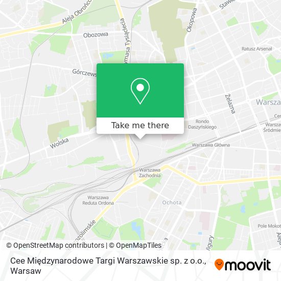 Cee Międzynarodowe Targi Warszawskie sp. z o.o. map