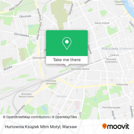 Hurtownia Książek Mtm Motyl map