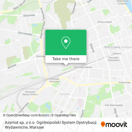 Карта Azymut sp. z o.o. Ogólnopolski System Dystrybucji Wydawnictw