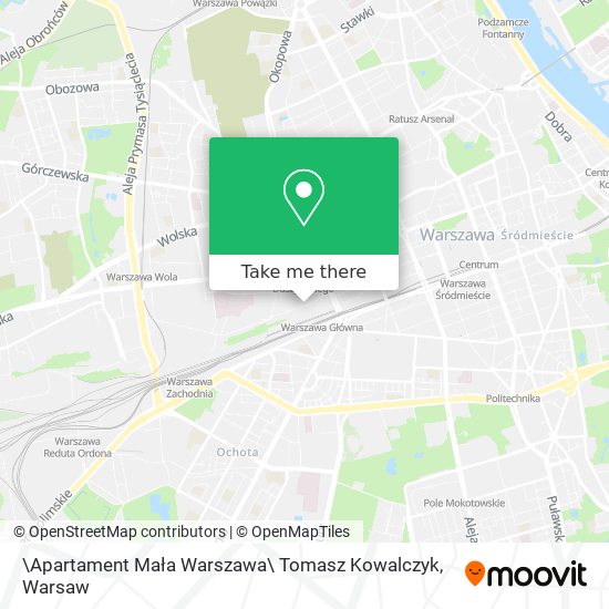 Карта \Apartament Mała Warszawa\ Tomasz Kowalczyk