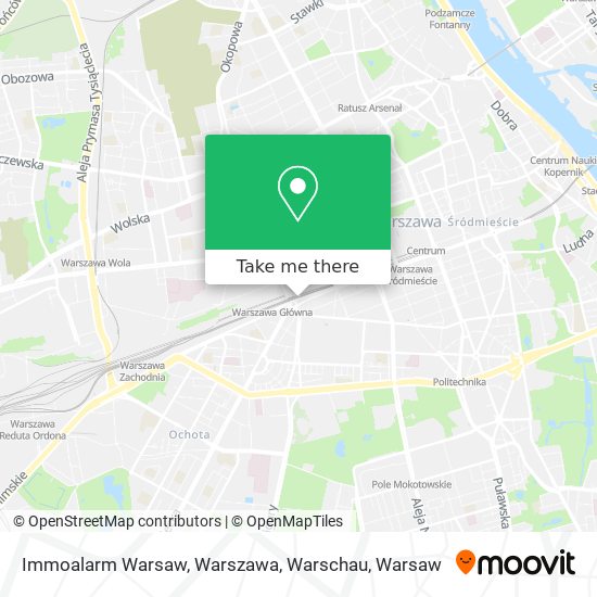 Карта Immoalarm Warsaw, Warszawa, Warschau