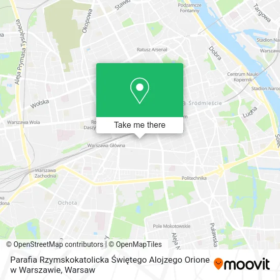 Parafia Rzymskokatolicka Świętego Alojzego Orione w Warszawie map