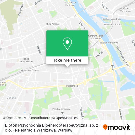 Bioton Przychodnia Bioenergoterapeutyczna. sp. z o.o. - Rejestracja Warszawa map