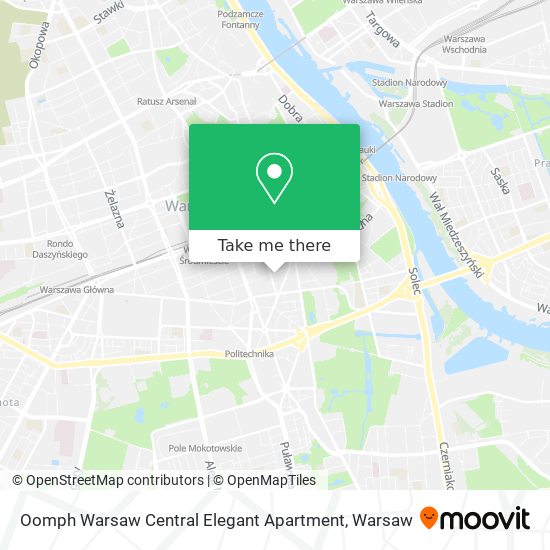 Oomph Warsaw Central Elegant Apartment map