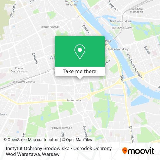 Instytut Ochrony Środowiska - Ośrodek Ochrony Wód Warszawa map