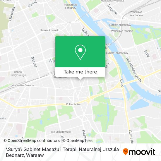 \Surya\ Gabinet Masażu i Terapii Naturalnej Urszula Bednarz map