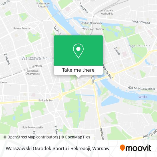 Warszawski Ośrodek Sportu i Rekreacji map