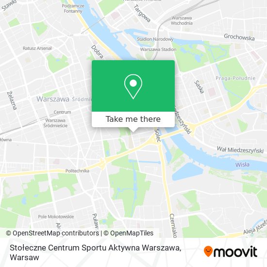 Stołeczne Centrum Sportu Aktywna Warszawa map