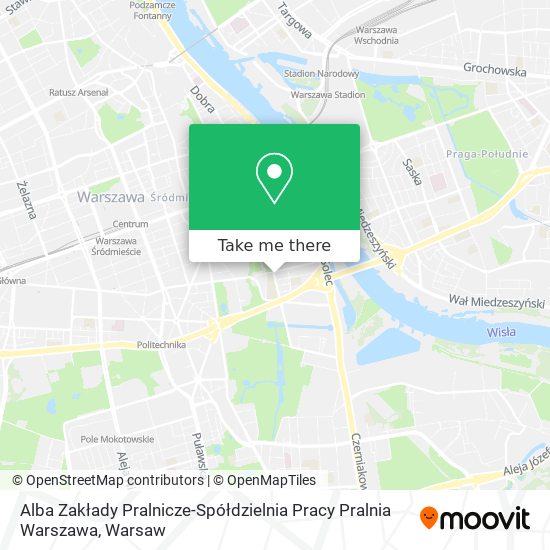 Alba Zakłady Pralnicze-Spółdzielnia Pracy Pralnia Warszawa map