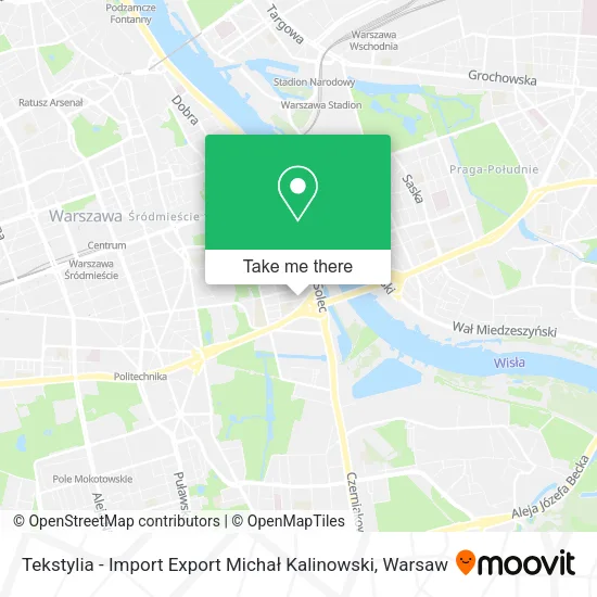 Tekstylia - Import Export Michał Kalinowski map