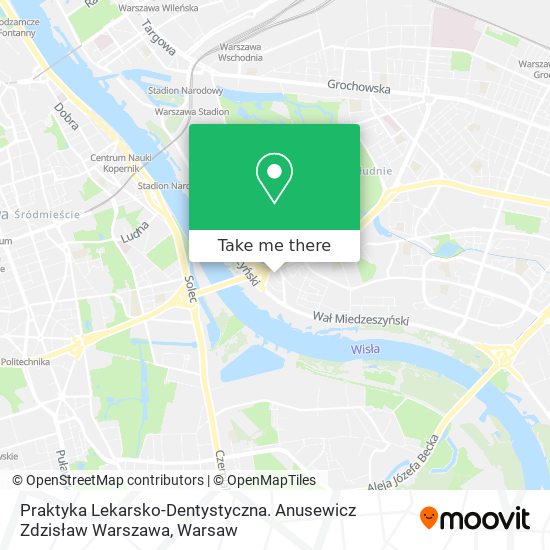 Praktyka Lekarsko-Dentystyczna. Anusewicz Zdzisław Warszawa map