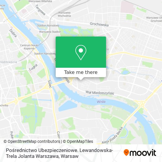 Pośrednictwo Ubezpieczeniowe. Lewandowska-Trela Jolanta Warszawa map