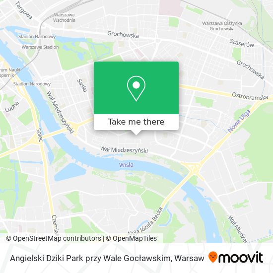 Angielski Dziki Park przy Wale Gocławskim map