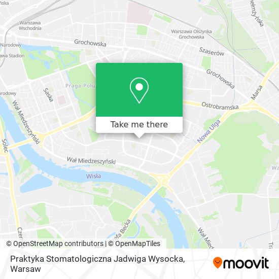 Карта Praktyka Stomatologiczna Jadwiga Wysocka