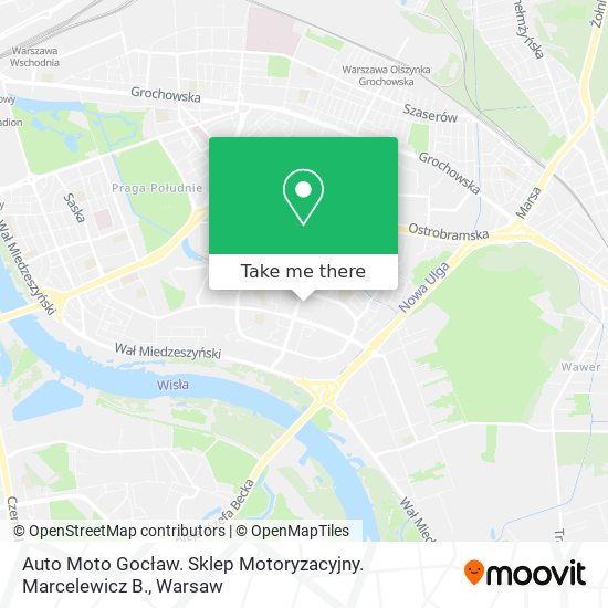 Auto Moto Gocław. Sklep Motoryzacyjny. Marcelewicz B. map