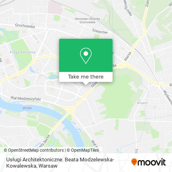 Usługi Architektoniczne. Beata Modzelewska-Kowalewska map