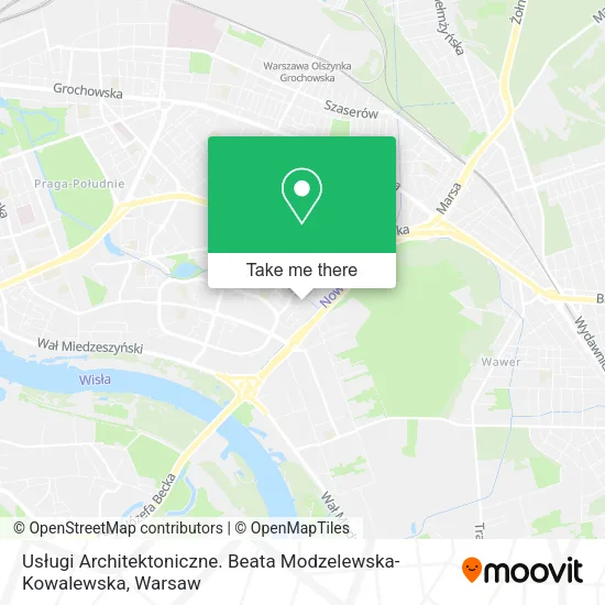 Usługi Architektoniczne. Beata Modzelewska-Kowalewska map