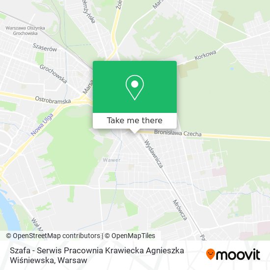 Szafa - Serwis Pracownia Krawiecka Agnieszka Wiśniewska map