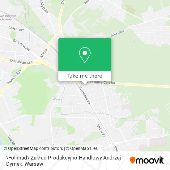 Карта \Folimad\ Zakład Produkcyjno-Handlowy Andrzej Dymek
