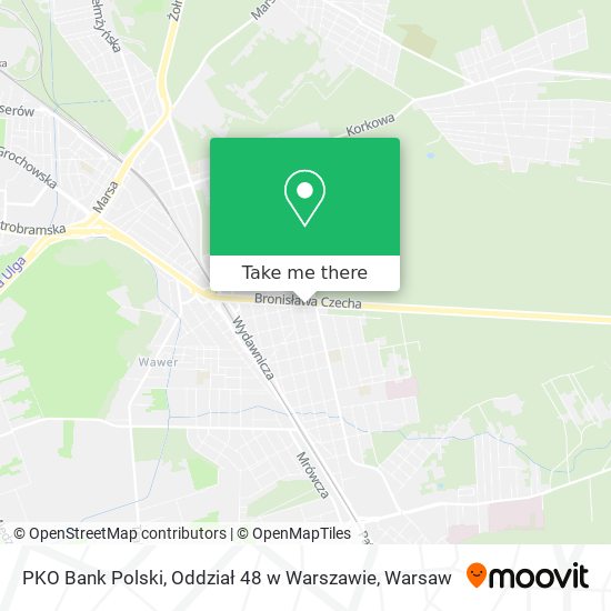 PKO Bank Polski, Oddział 48 w Warszawie map