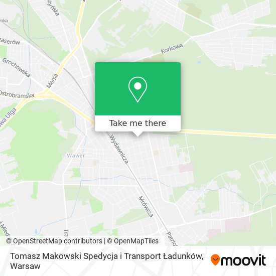 Карта Tomasz Makowski Spedycja i Transport Ładunków