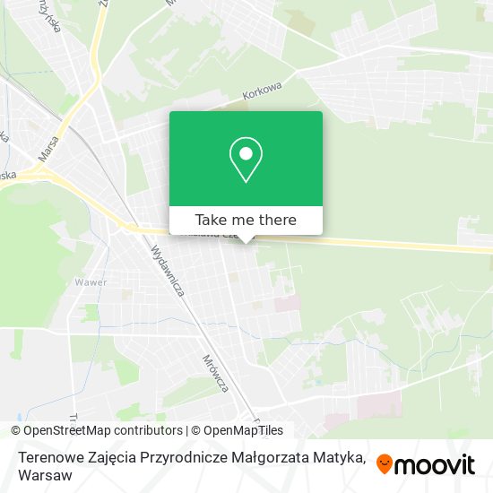 Terenowe Zajęcia Przyrodnicze Małgorzata Matyka map