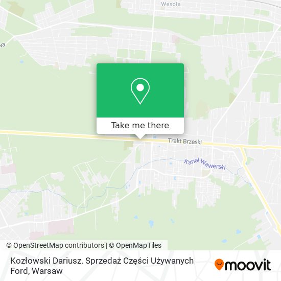 Kozłowski Dariusz. Sprzedaż Części Używanych Ford map