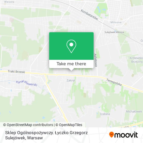 Sklep Ogólnospożywczy. Łyczko Grzegorz Sulejówek map