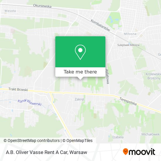 A.B. Oliver Vasse Rent A Car map