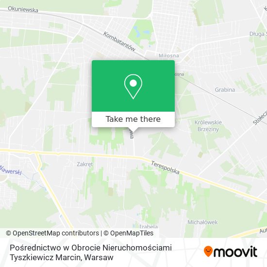 Pośrednictwo w Obrocie Nieruchomościami Tyszkiewicz Marcin map