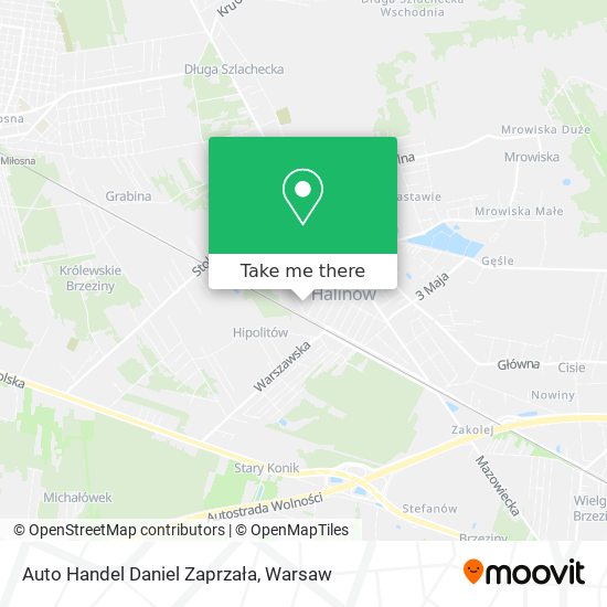 Auto Handel Daniel Zaprzała map