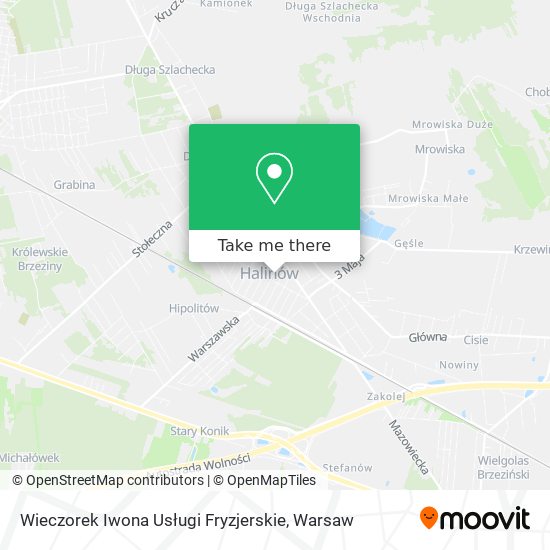 Wieczorek Iwona Usługi Fryzjerskie map