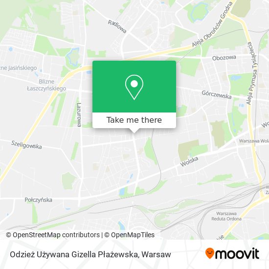 Odzież Używana Gizella Płażewska map