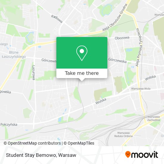 Student Stay Bemowo map