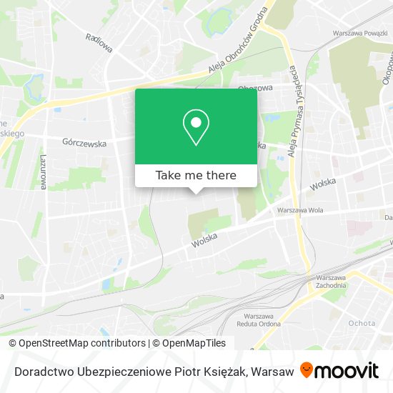 Doradctwo Ubezpieczeniowe Piotr Księżak map