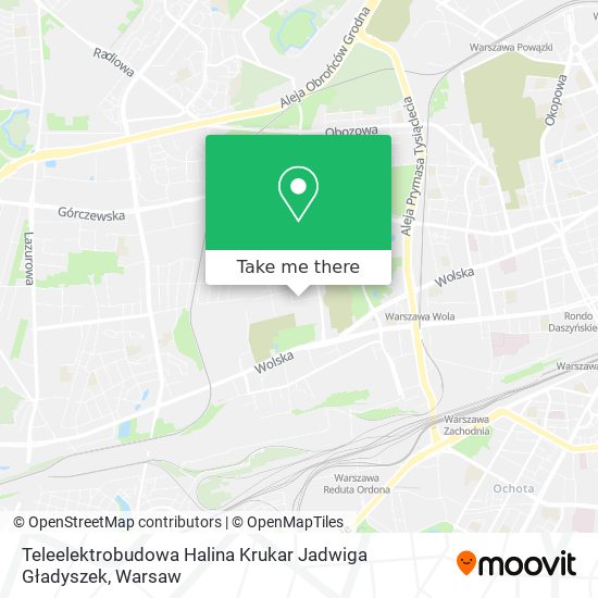 Teleelektrobudowa Halina Krukar Jadwiga Gładyszek map