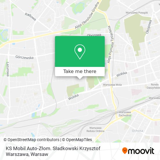 KS Mobil Auto-Złom. Sładkowski Krzysztof Warszawa map