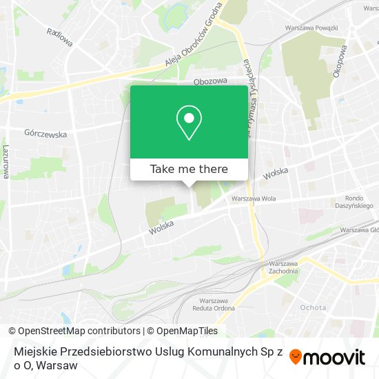 Miejskie Przedsiebiorstwo Uslug Komunalnych Sp z o O map