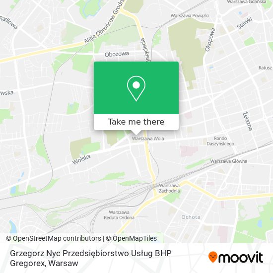 Grzegorz Nyc Przedsiębiorstwo Usług BHP Gregorex map