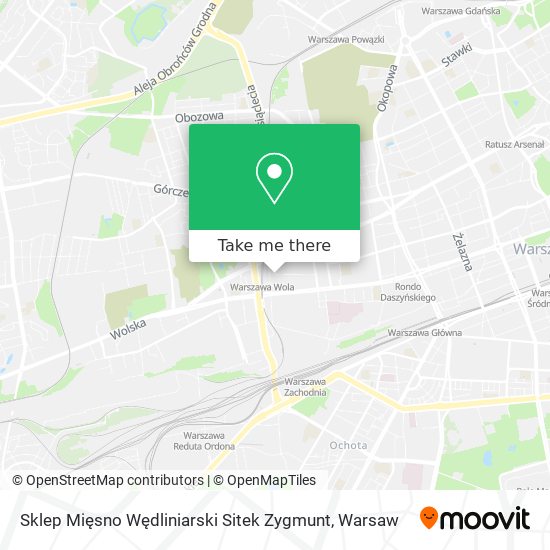 Sklep Mięsno Wędliniarski Sitek Zygmunt map