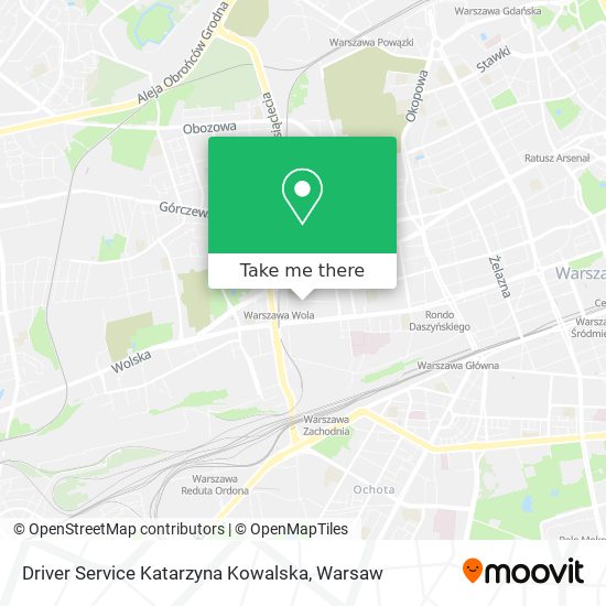 Driver Service Katarzyna Kowalska map