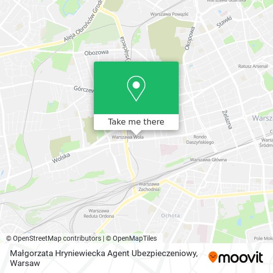 Małgorzata Hryniewiecka Agent Ubezpieczeniowy map