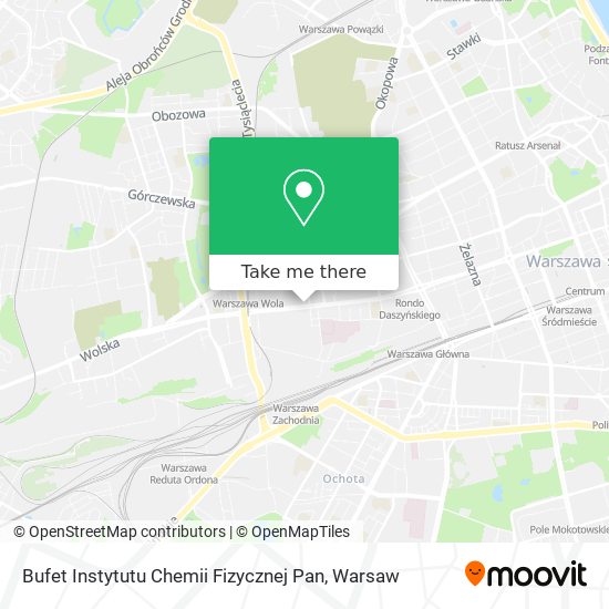 Bufet Instytutu Chemii Fizycznej Pan map