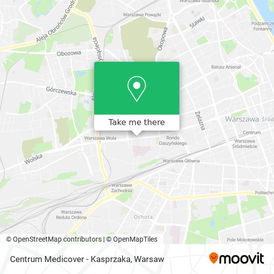 Centrum Medicover - Kasprzaka map