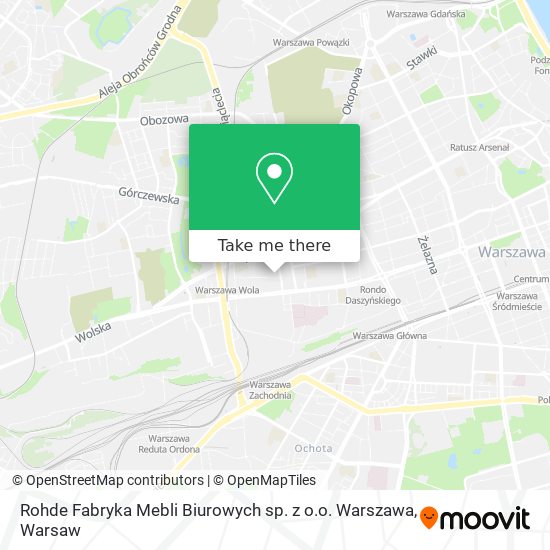 Rohde Fabryka Mebli Biurowych sp. z o.o. Warszawa map