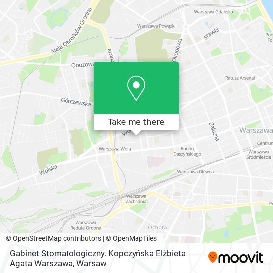 Gabinet Stomatologiczny. Kopczyńska Elżbieta Agata Warszawa map